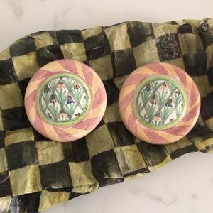 Mackenzie-Childs 2 Summer Frock knobs & gift box